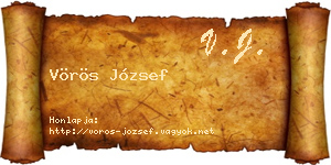 Vörös József névjegykártya