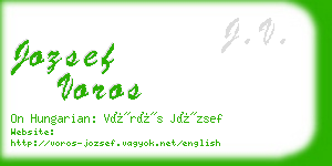 jozsef voros business card